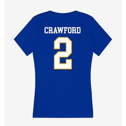 SJSU - NCAA Football : Maliki Crawford - Women's V-Neck T-Shirt-1