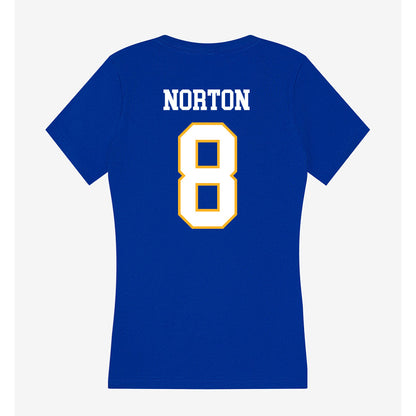 SJSU - NCAA Football : Runye Norton - Women's V-Neck T-Shirt-1