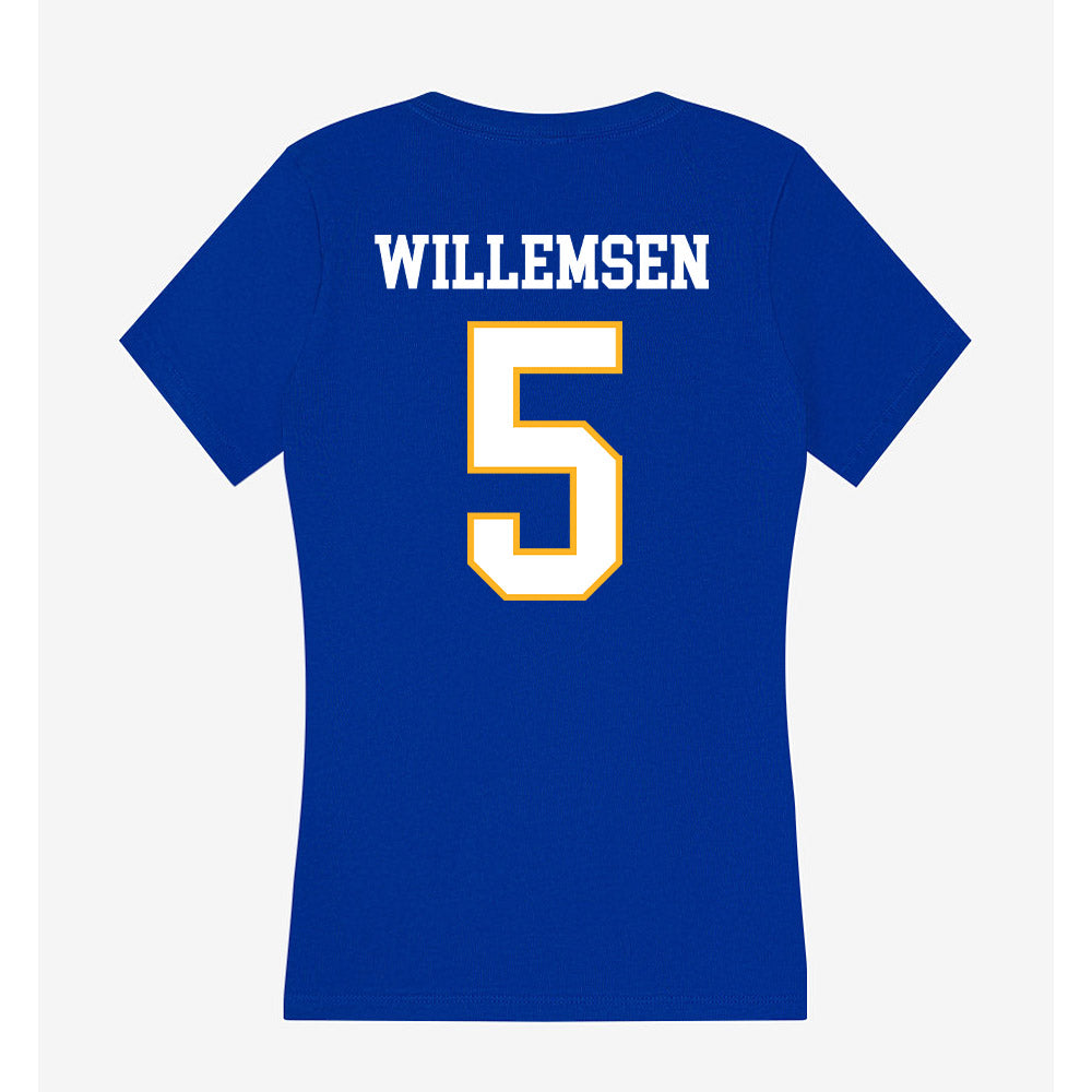 SJSU - NCAA Women's Water Polo : Nynke Willemsen - Women's V-Neck T-Shirt-1