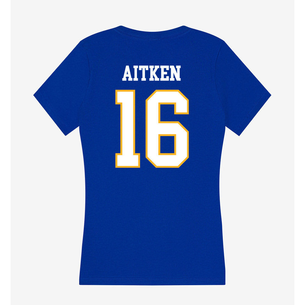 SJSU - NCAA Women's Soccer : Taejah Aitken - Women's V-Neck T-Shirt-1