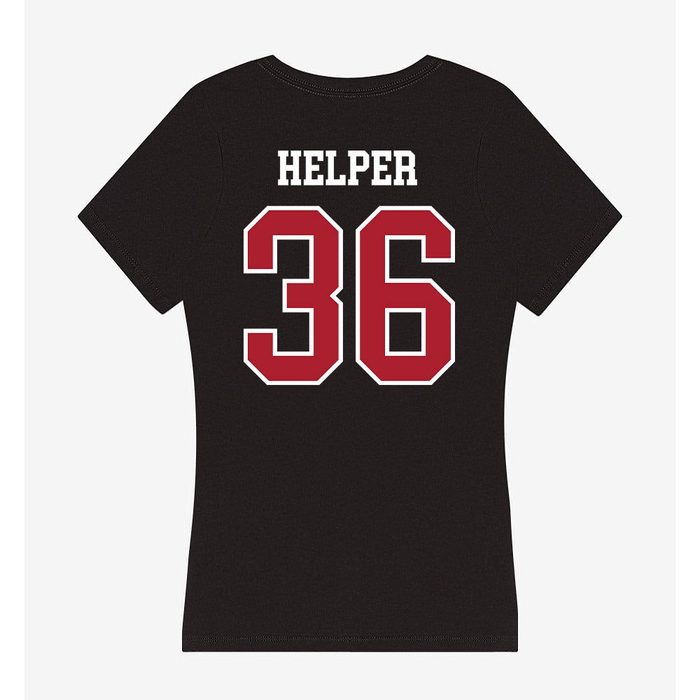 Nicholls State - NCAA Football : Justin Helper - Women's V-Neck T-Shirt-1