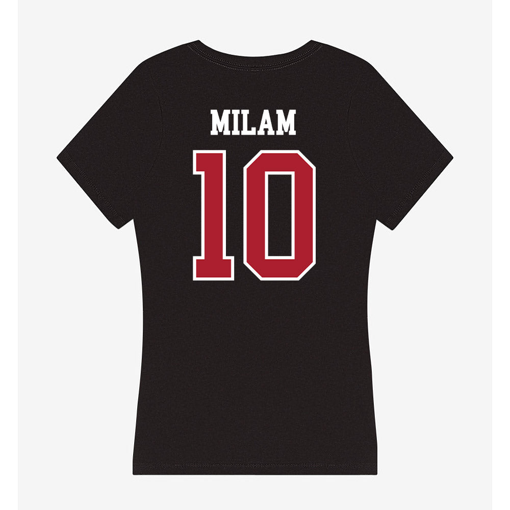 Nicholls State - NCAA Baseball : Jaxon Milam - Women's V-Neck T-Shirt-1