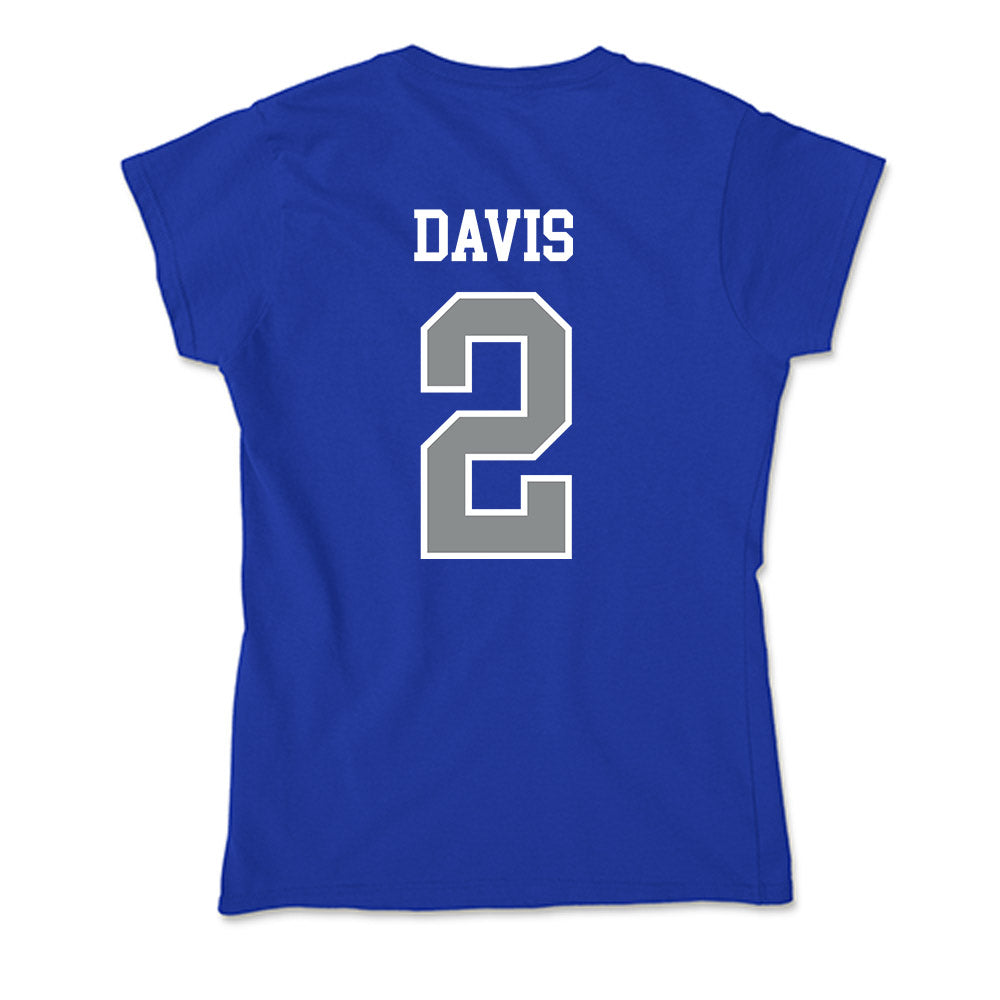 Memphis - NCAA Men's Basketball : Zach Davis - Soft Style Women’s T-Shirt-1