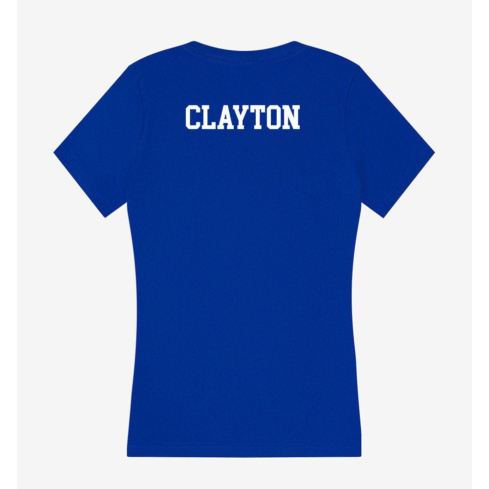Memphis - NCAA Football : Jer'Quise Clayton - Women's V-Neck T-Shirt-1