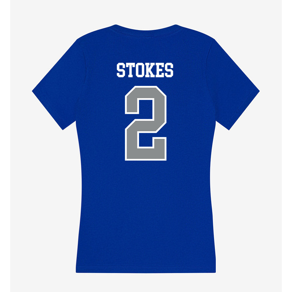 Memphis - NCAA Football : Marcus Stokes - Women's V-Neck T-Shirt-1