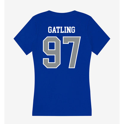 Memphis - NCAA Football : Jacari Gatling - Women's V-Neck T-Shirt-1