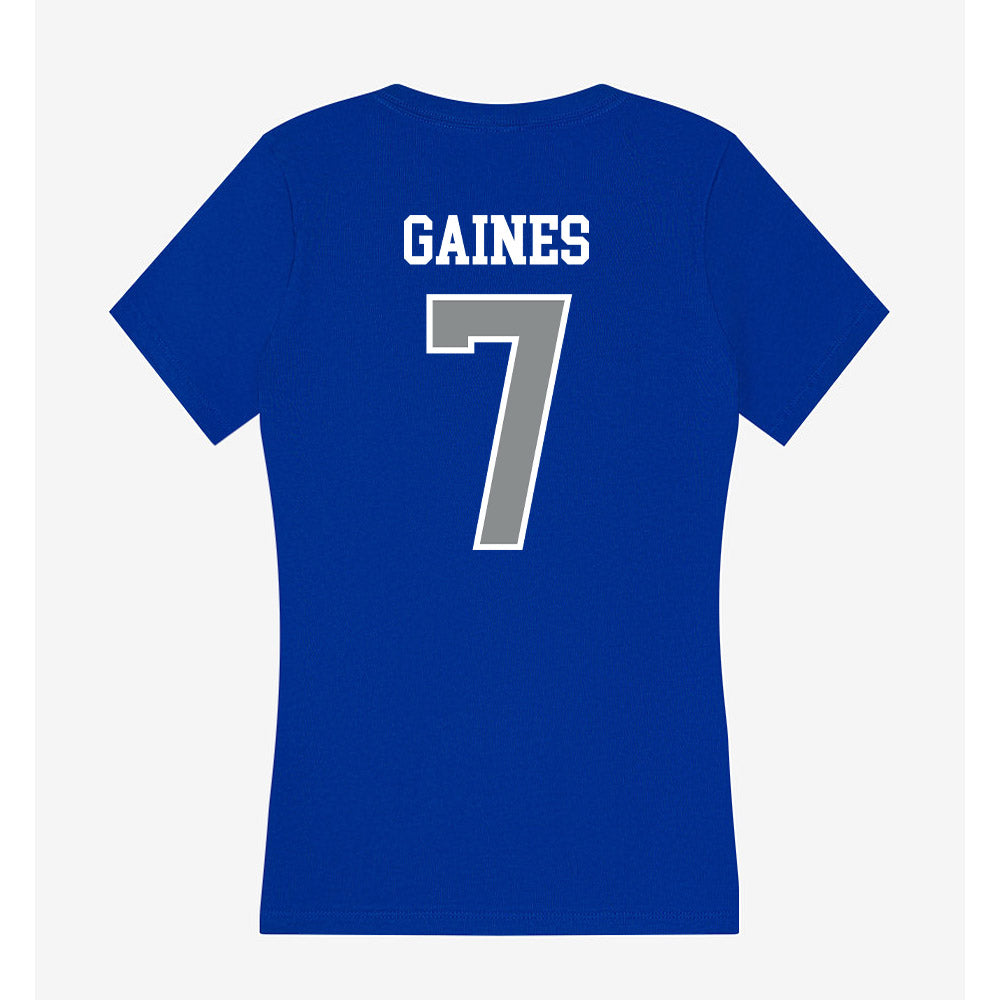 Memphis - NCAA Women's Basketball : Paris Gaines - Women's V-Neck T-Shirt-1