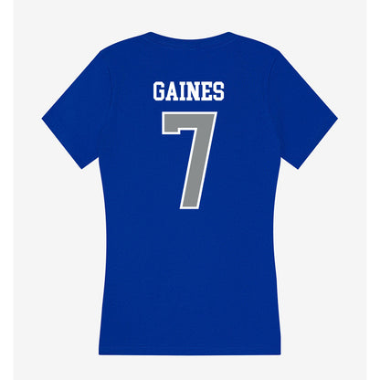 Memphis - NCAA Women's Basketball : Paris Gaines - Women's V-Neck T-Shirt-1