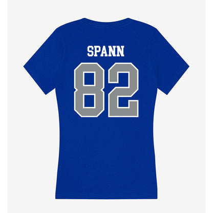 Memphis - NCAA Football : Justice Spann - Women's V-Neck T-Shirt-1