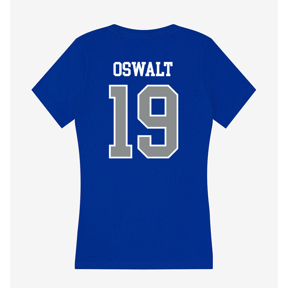 Memphis - NCAA Baseball : Davis Oswalt - Women's V-Neck T-Shirt-1