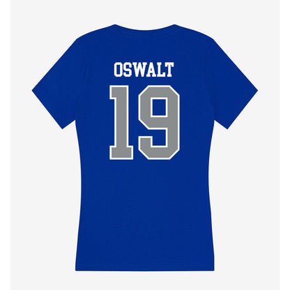 Memphis - NCAA Baseball : Davis Oswalt - Women's V-Neck T-Shirt-1
