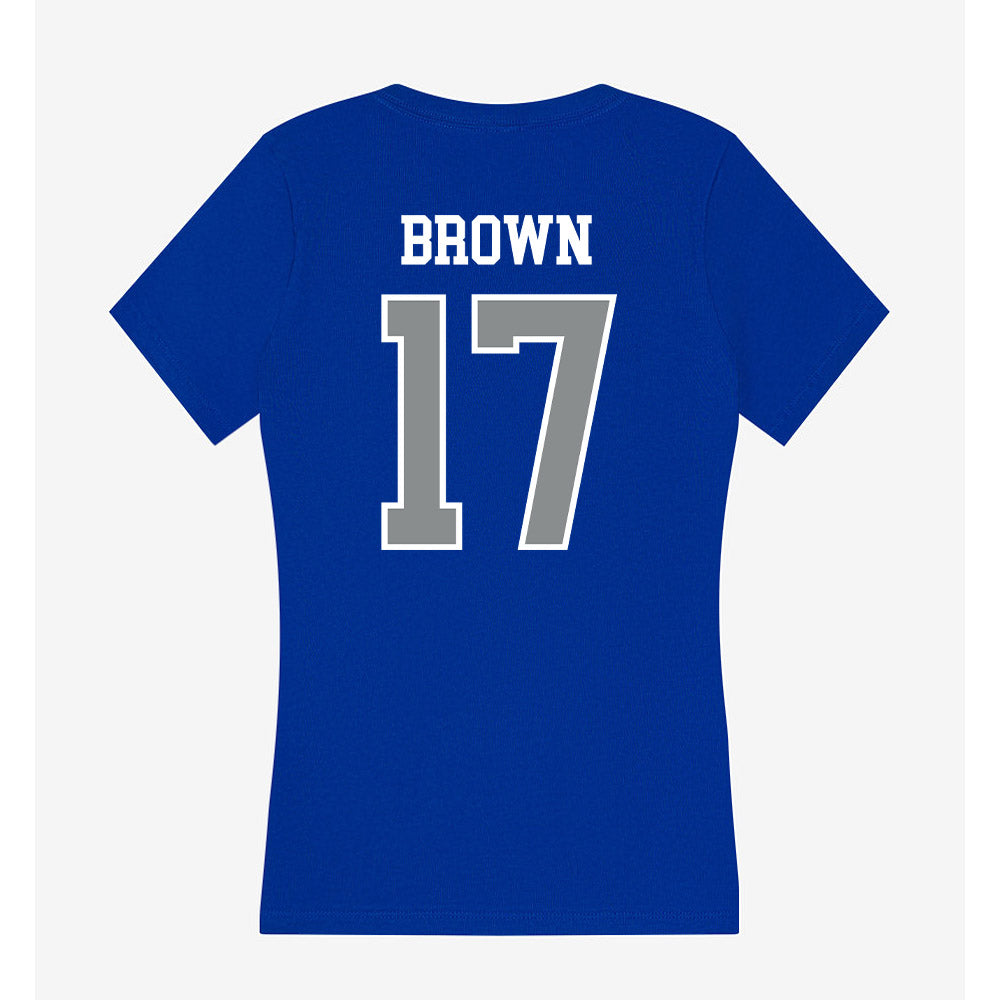 Memphis - NCAA Football : Alante Brown - Women's V-Neck T-Shirt-1