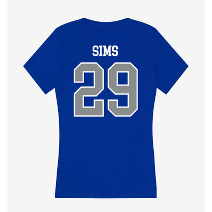 Memphis - NCAA Football : Tim Sims - Women's V-Neck T-Shirt-1