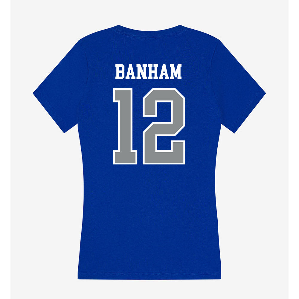 Memphis - NCAA Men's Soccer : Carson Banham - Women's V-Neck T-Shirt-1