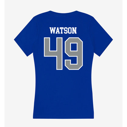 Memphis - NCAA Baseball : Webb Watson - Women's V-Neck T-Shirt-1