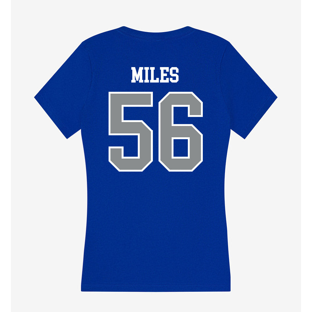 Memphis - NCAA Football : KJ Miles - Women's V-Neck T-Shirt-1