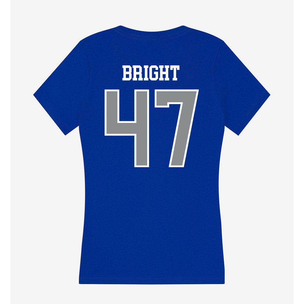 Memphis - NCAA Baseball : Mike Bright - Women's V-Neck T-Shirt-1