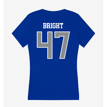Memphis - NCAA Baseball : Mike Bright - Women's V-Neck T-Shirt-1