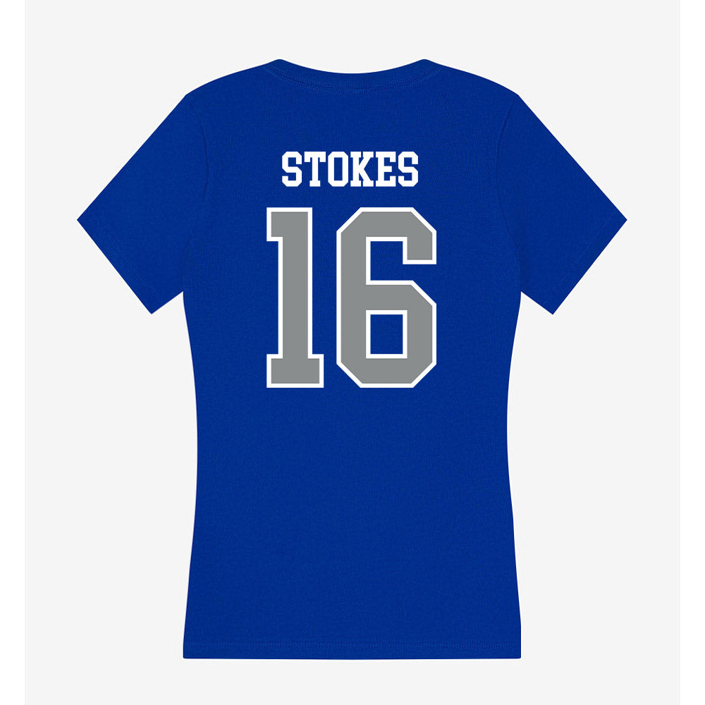 Memphis - NCAA Football : Chris Stokes - Women's V-Neck T-Shirt-1