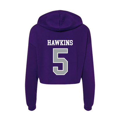 Tarleton State - NCAA Football : Dabari Hawkins - Women's Crop Fleece Hoodie-1