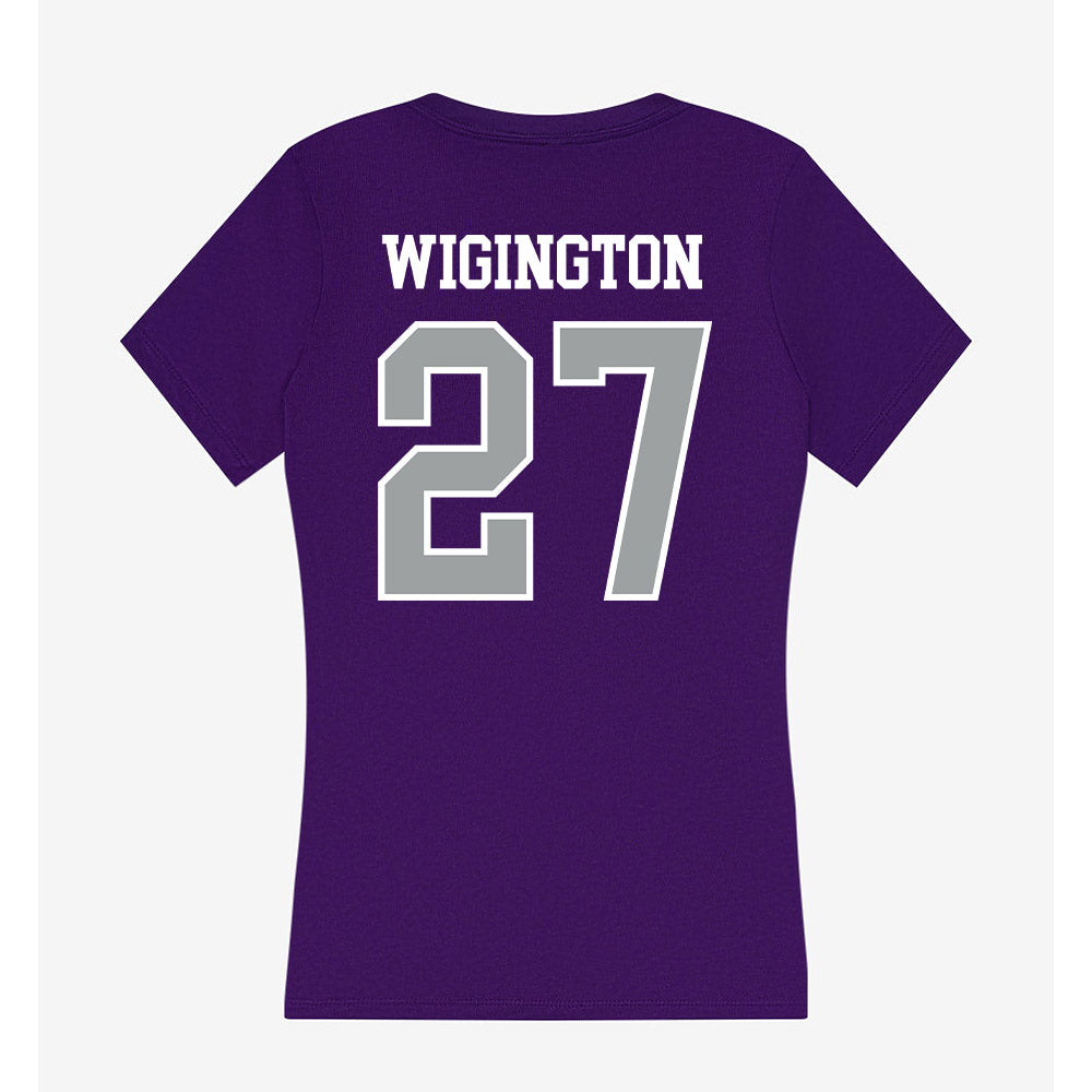 Tarleton State - NCAA Softball : Hailey Wigington - Women's V-Neck T-Shirt-1