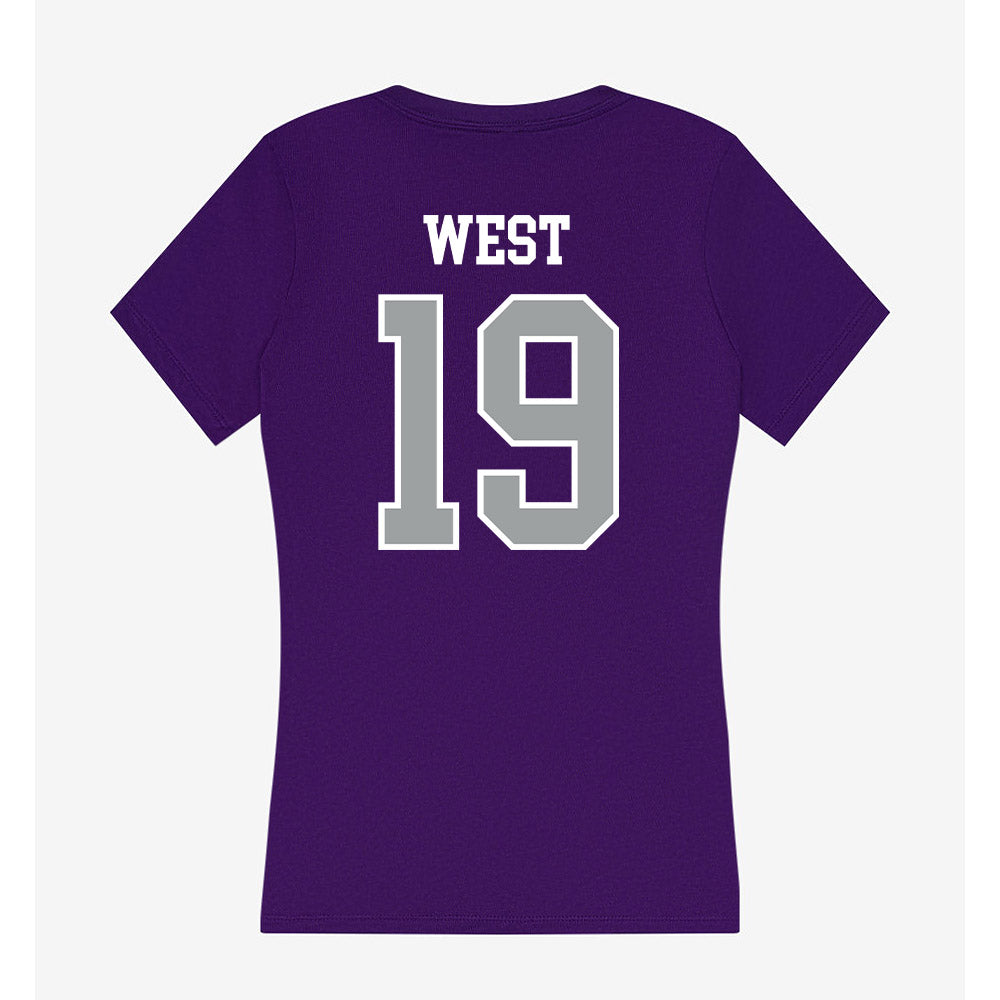 Tarleton State - NCAA Football : Trevon West - Women's V-Neck T-Shirt-1