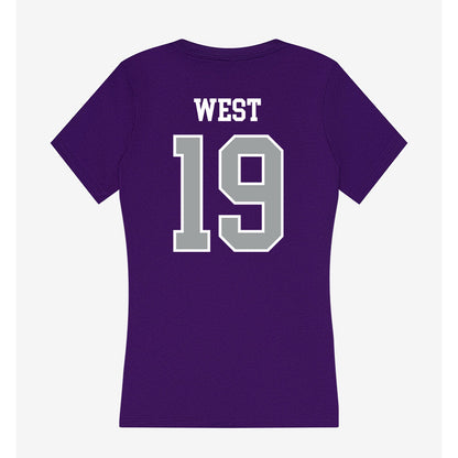 Tarleton State - NCAA Football : Trevon West - Women's V-Neck T-Shirt-1