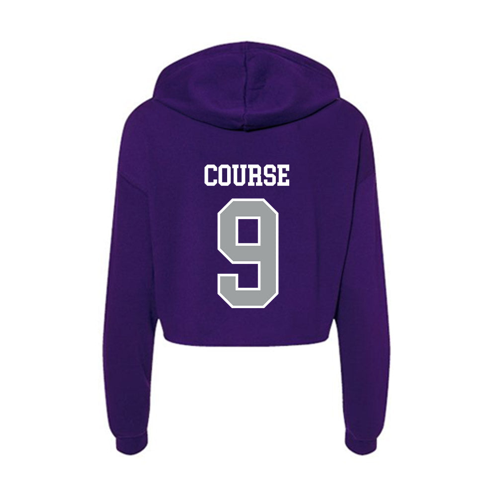 Tarleton State - NCAA Men's Basketball : Collin Course - Women's Crop Fleece Hoodie-1