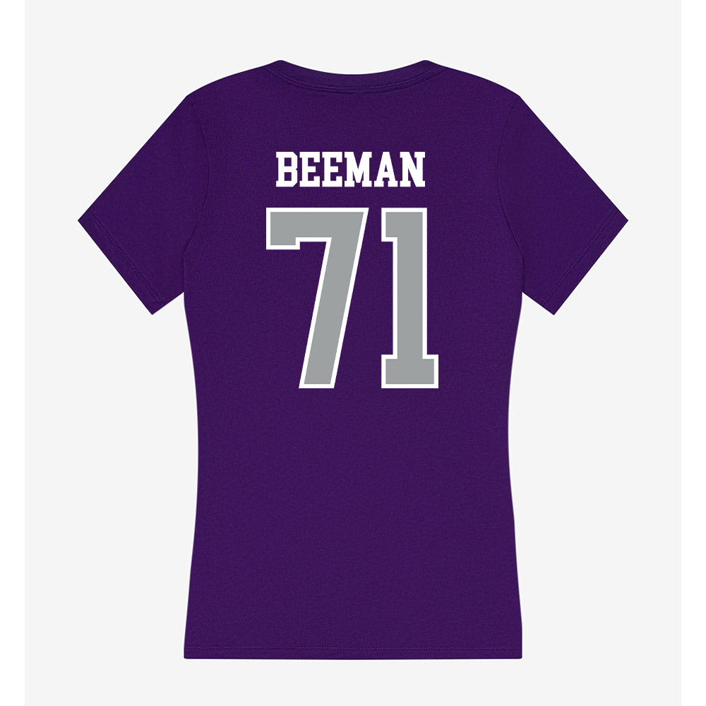 Tarleton State - NCAA Football : Connor Beeman - Women's V-Neck T-Shirt-1