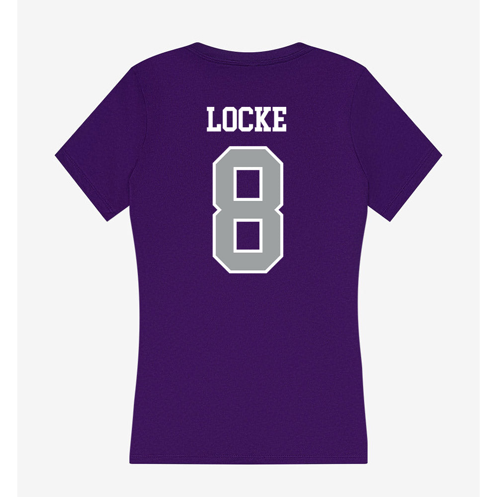 Tarleton State - NCAA Football : Braedyn Locke - Women's V-Neck T-Shirt-1