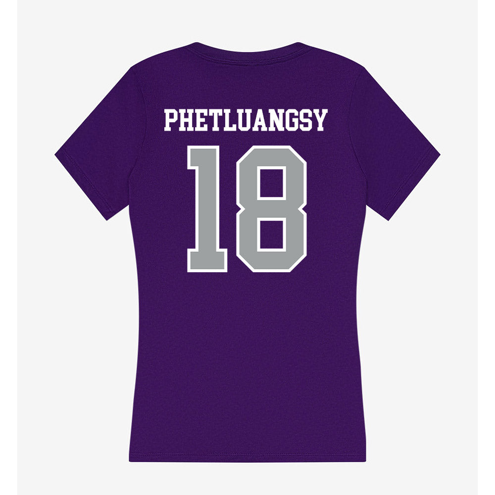 Tarleton State - NCAA Baseball : Tai Phetluangsy - Women's V-Neck T-Shirt-1