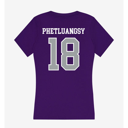 Tarleton State - NCAA Baseball : Tai Phetluangsy - Women's V-Neck T-Shirt-1