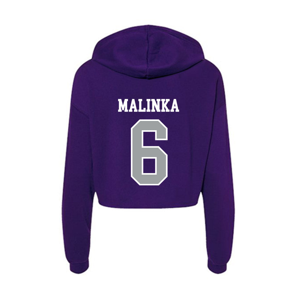 Tarleton State - NCAA Women's Basketball : Luka Malinka - Women's Crop Fleece Hoodie-1