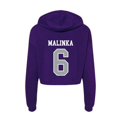 Tarleton State - NCAA Women's Basketball : Luka Malinka - Women's Crop Fleece Hoodie-1