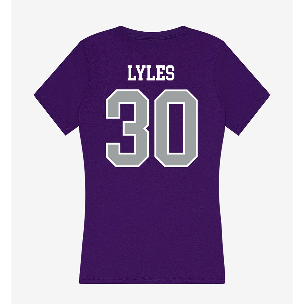 Tarleton State - NCAA Women's Basketball : Caroline Lyles - Women's V-Neck T-Shirt-1
