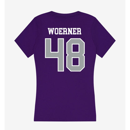 Tarleton State - NCAA Football : Reese Woerner - Women's V-Neck T-Shirt-1