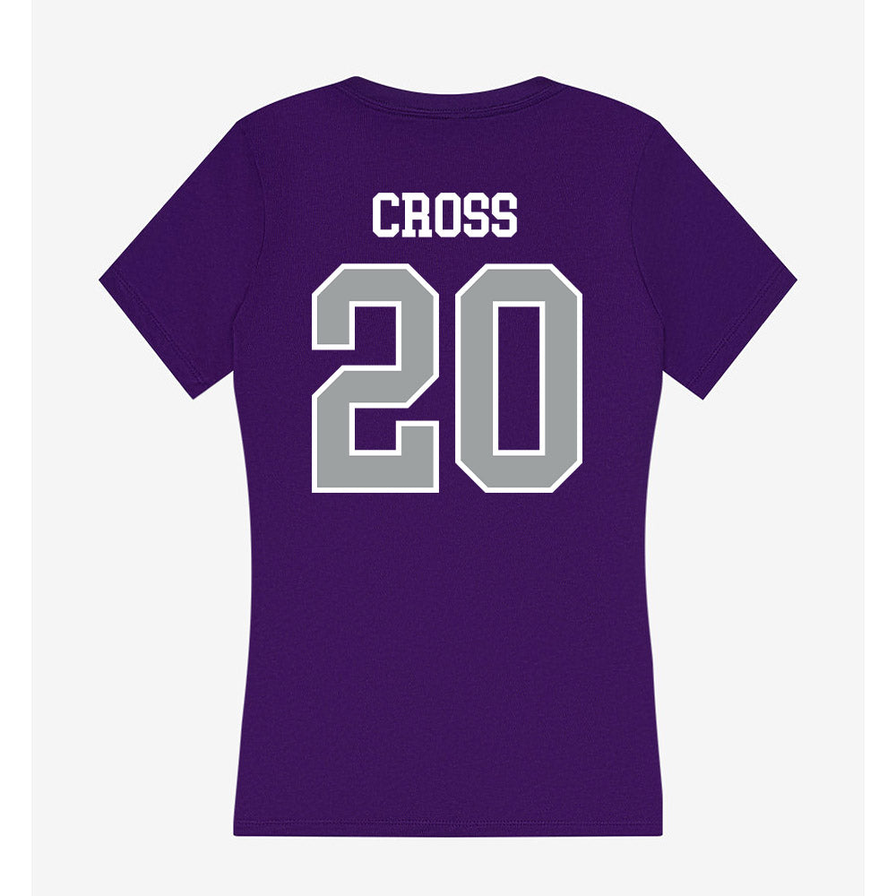 Tarleton State - NCAA Beach Volleyball : Quinn Cross - Women's V-Neck T-Shirt-1
