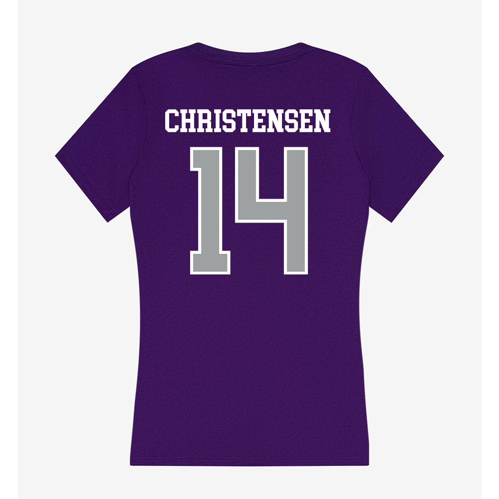 Tarleton State - NCAA Baseball : Rowan Christensen - Women's V-Neck T-Shirt-1