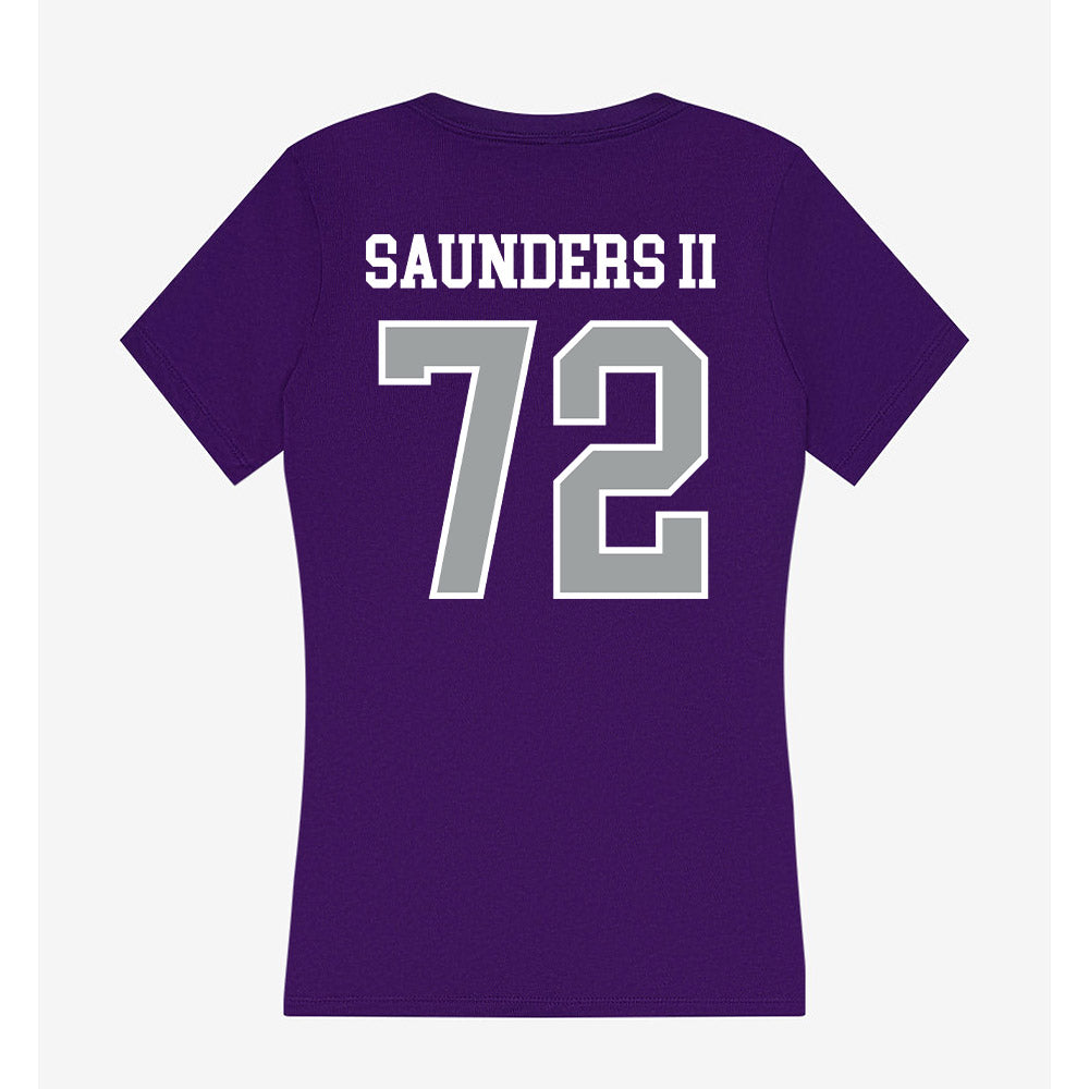 Tarleton State - NCAA Football : Terrance Saunders II - Women's V-Neck T-Shirt-1