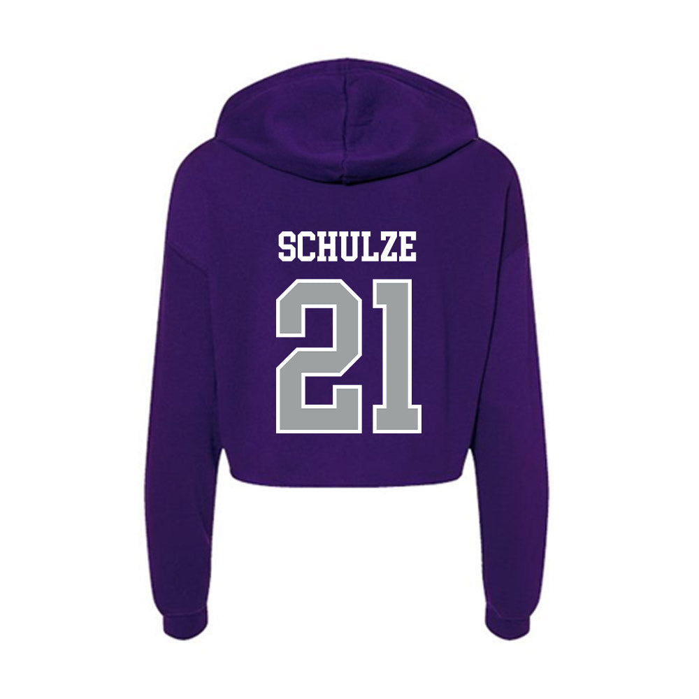 Tarleton State - NCAA Women's Soccer : Sammy Schulze - Women's Crop Fleece Hooded Sweatshirt-1