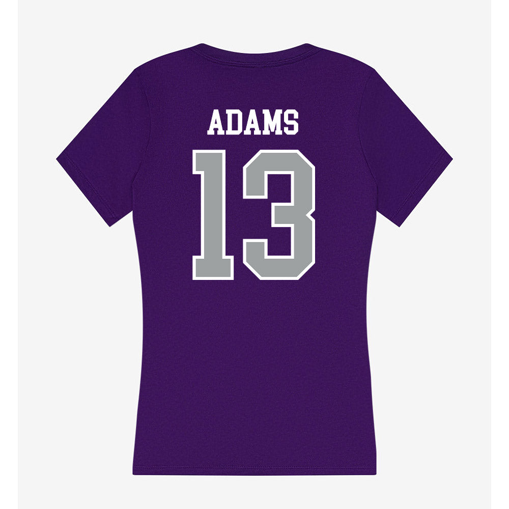 Tarleton State - NCAA Women's Basketball : Gia Adams - Women's V-Neck T-Shirt-1