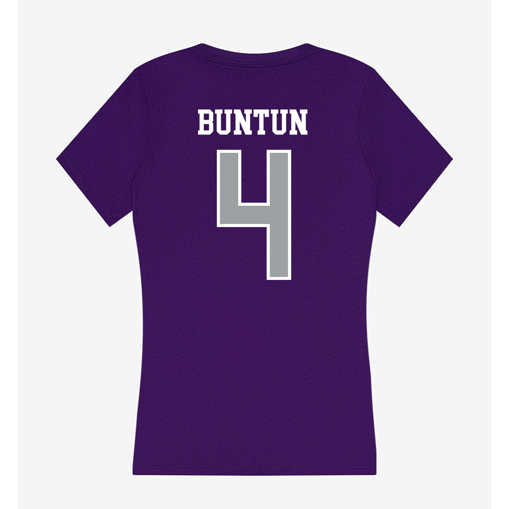 Tarleton State - NCAA Women's Basketball : Nyah Buntun - Women's V-Neck T-Shirt-1