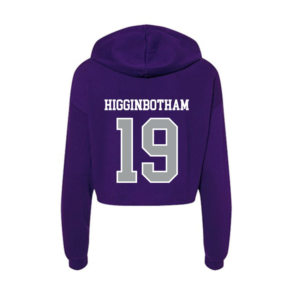 Tarleton State - NCAA Softball : Alyson Higginbotham - Women's Crop Fleece Hoodie-1