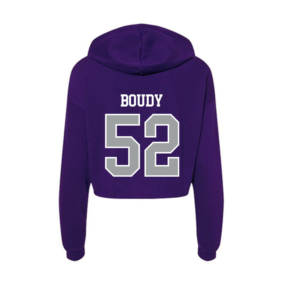 Tarleton State - NCAA Football : Nate Boudy - Women's Crop Fleece Hooded Sweatshirt-1