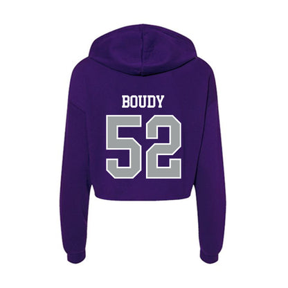 Tarleton State - NCAA Football : Nate Boudy - Women's Crop Fleece Hooded Sweatshirt-1