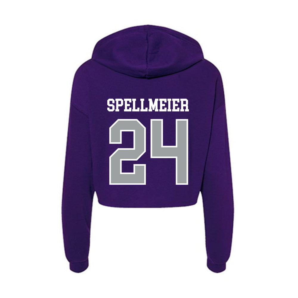 Tarleton State - NCAA Football : CJ Spellmeier - Women's Crop Fleece Hoodie-1