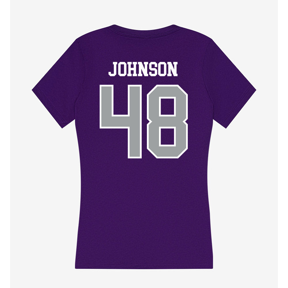 Tarleton State - NCAA Football : Broderick Johnson - Women's V-Neck T-Shirt-1