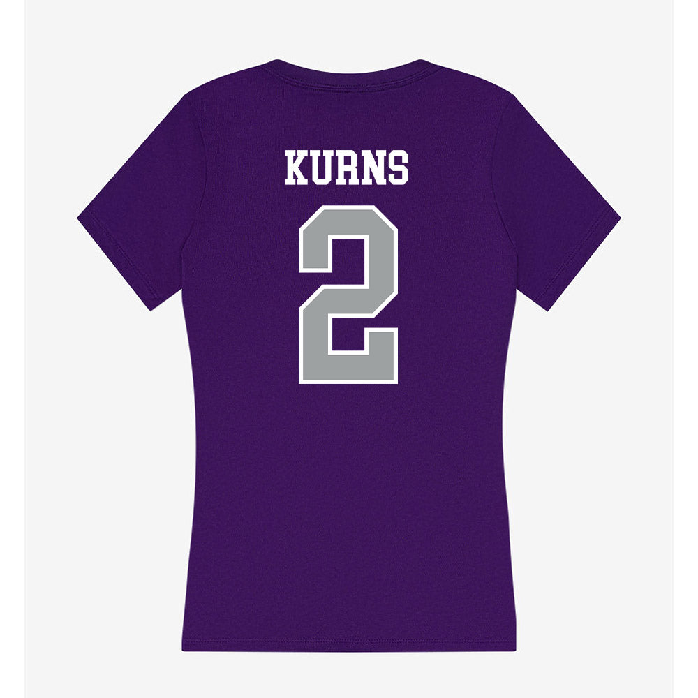 Tarleton State - NCAA Football : Kasyus Kurns - Women's V-Neck T-Shirt-1