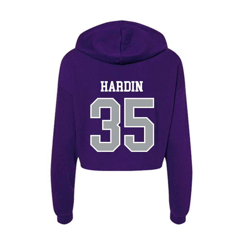 Tarleton State - NCAA Baseball : Andrew Hardin - Women's Crop Fleece Hoodie-1