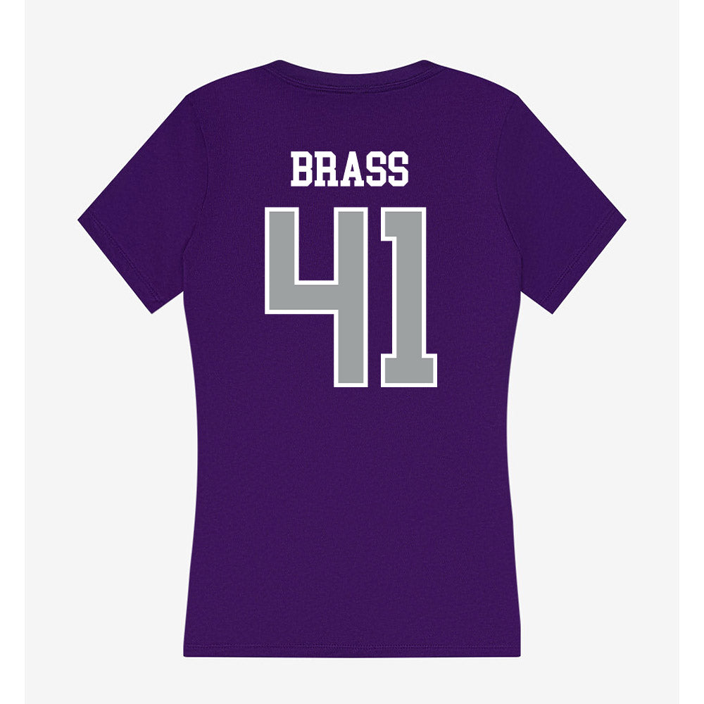 Tarleton State - NCAA Football : Reid Brass - Women's V-Neck T-Shirt-1